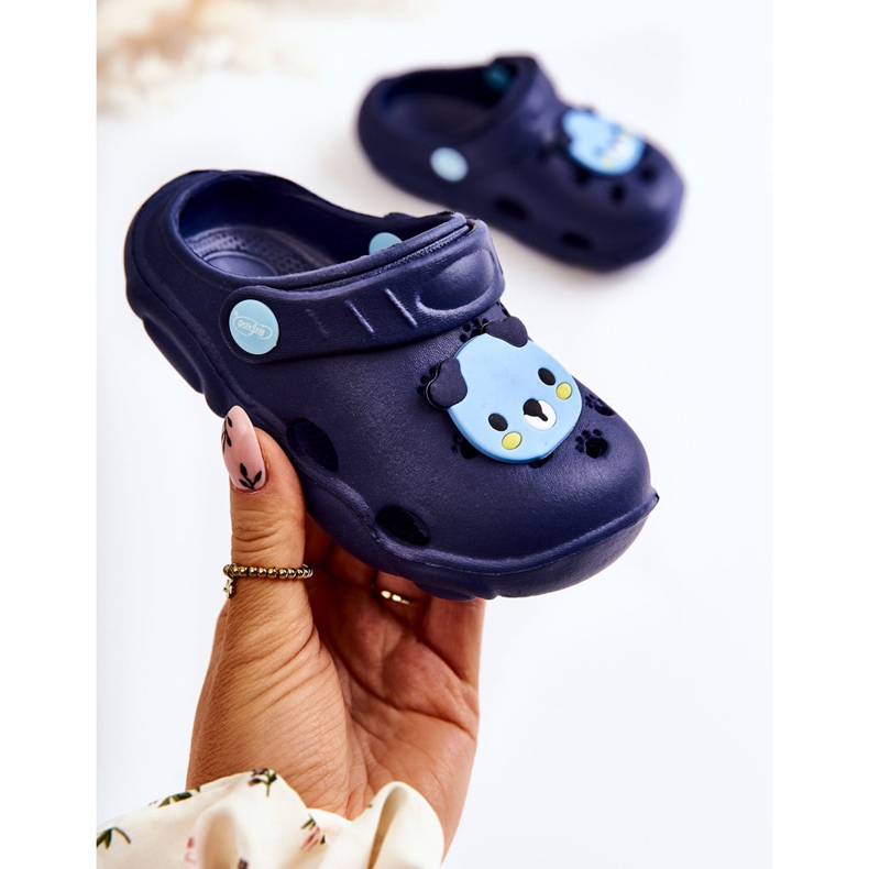 BEFADO S.A. Dětské pantofle Kroks Miś Befado 159X110 Námořnická modrá 1