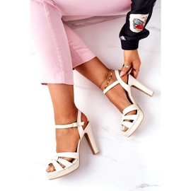 PW1 Elegantní Sandály Na Baru Béžové Anastasie béžový 1