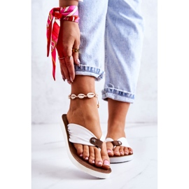 Dámské Materiál Žabky Big Star JJ274A347 Bílé bílý 1