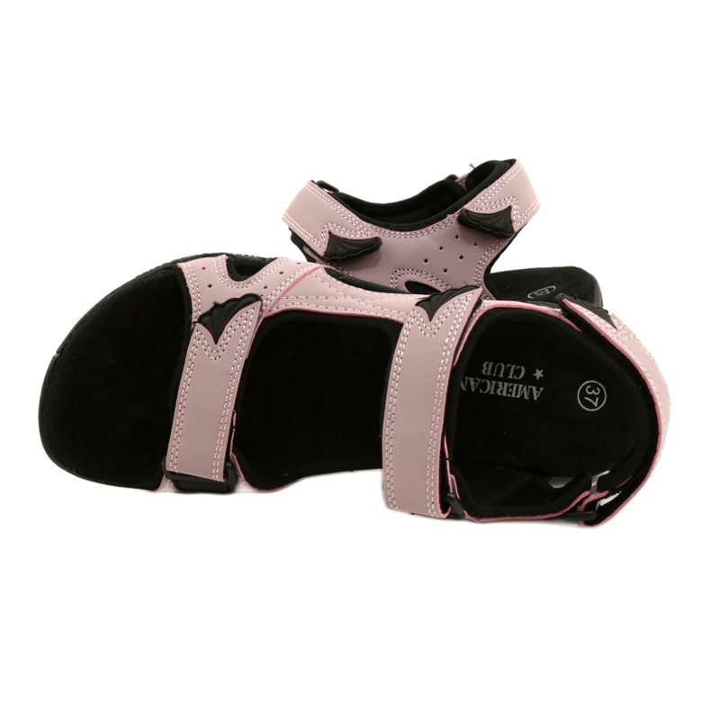 Sandály American Club HL53 / 22 s koženou vložkou Lt.Purple fialový růžový 4 Sandály American Club HL53 / 22 s koženou vložkou Lt.Purple fialový růžový 4