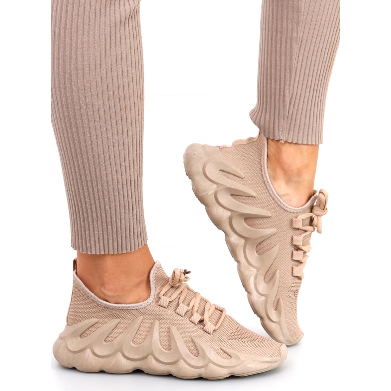 Ponožkové sportovní boty Band Khaki béžový 1 Ponožkové sportovní boty Band Khaki béžový 1