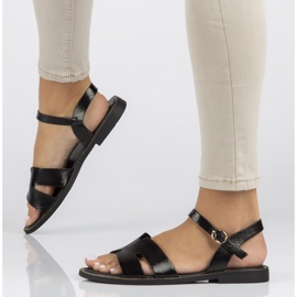 Černé sandály Filippo DS3702 / 22 Bk černá 1 Černé sandály Filippo DS3702 / 22 Bk černá 1