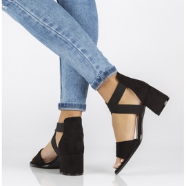 Černé sandály Filippo DS2093 / 22 Bk černá 1