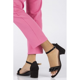 Černé sandály Filippo DS3708 / 22 Bk černá 1 Černé sandály Filippo DS3708 / 22 Bk černá 1