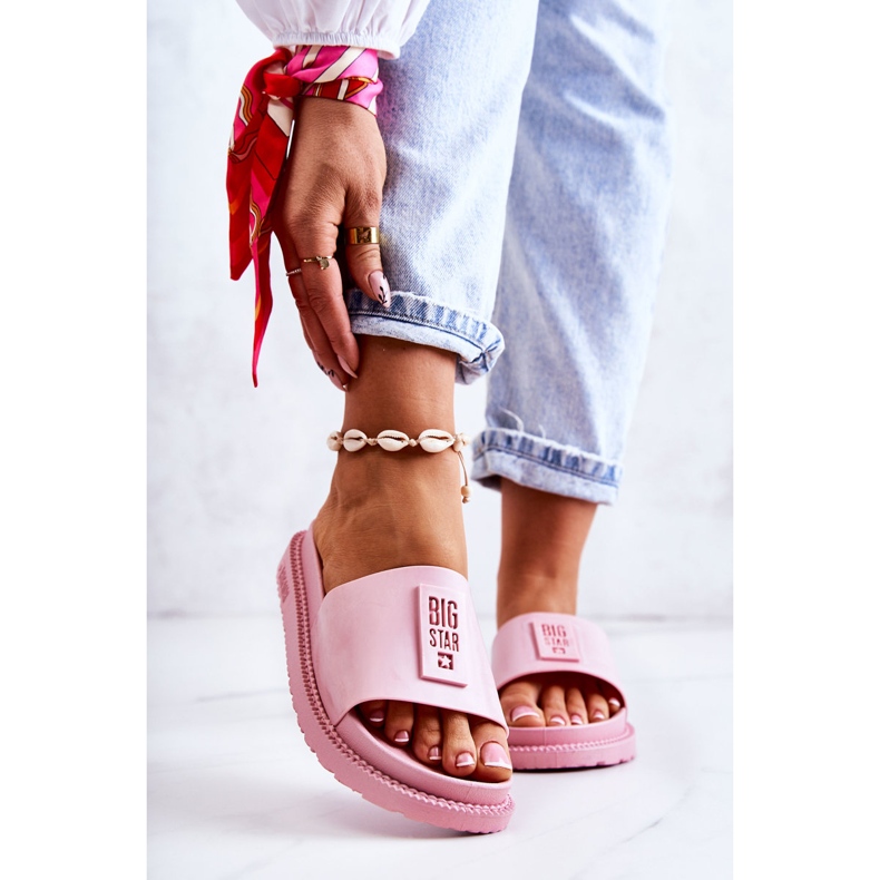 Dámské pantofle Big Star JJ274A303 Růžové růžový 1