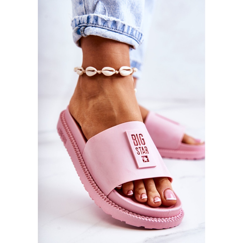 Dámské pantofle Big Star JJ274A303 Růžové růžový 2