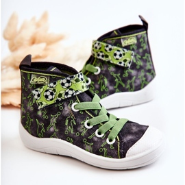 BEFADO S.A. Vysoké dětské tenisky Football Befado 268X070 šedo-zelené zelená 2