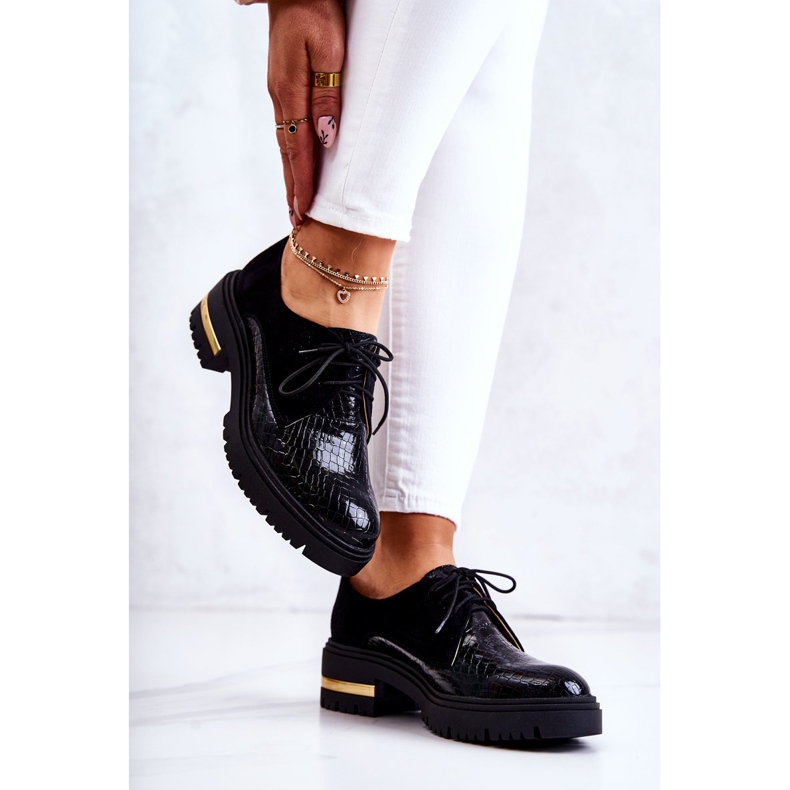 PA2 Dámské kožené boty se zavazováním Černý Merevin černá 2