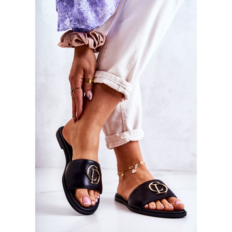 Kožené dámské pantofle Nicole 2735 Black černá 2