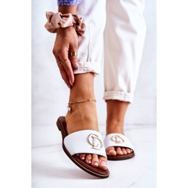 Kožené dámské pantofle Nicole 2735 White bílý 1