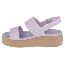 Nízké sandály na klínku Crocs Brooklyn 206453-5PV fialová 1