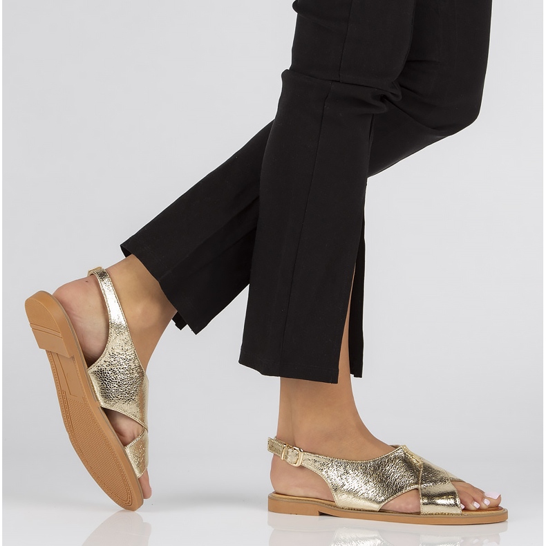 Zlaté sandály Filippo DS2104 / 22 Go zlatý 1