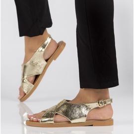 Zlaté sandály Filippo DS2104 / 22 Go zlatý 2