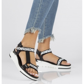 Kožené sandály Filippo DS2169 / 22 Bk černé černá 2