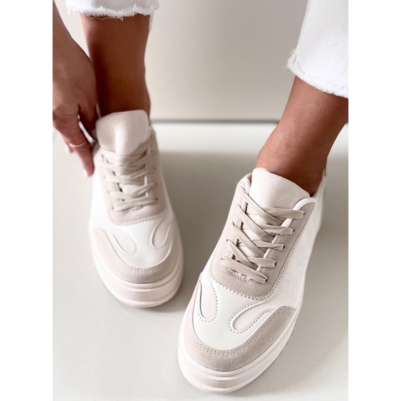 Tenisky s vysokou podrážkou Santi Beige béžový 1