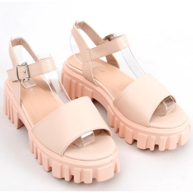 Dianne Beige sandály s vysokou podrážkou béžový 2