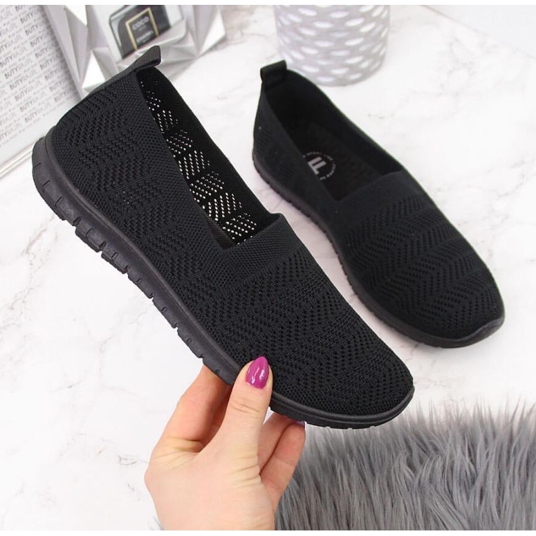 Tenisky prolamované slip on Filippo W PAW219A černé černá 1