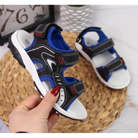 Sandály na suchý zip American Club Jr AM893A černé černá 1