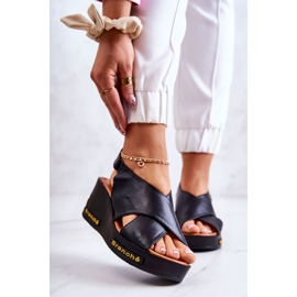 Vinceza Dámské sandály na suchý zip černý ohromující černá 1