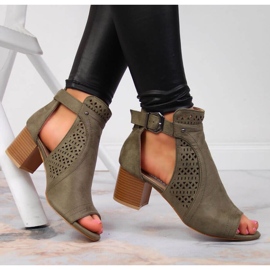 Prolamované sandály T.Sokolski W SCA159B khaki 2