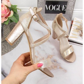 Zlaté sandály Filippo W PAW355B na sloupku zlatý 1