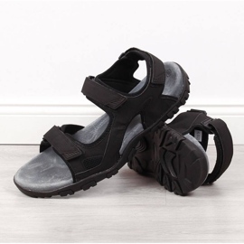 Sandály na suchý zip American Club M AM886 černé černý 2