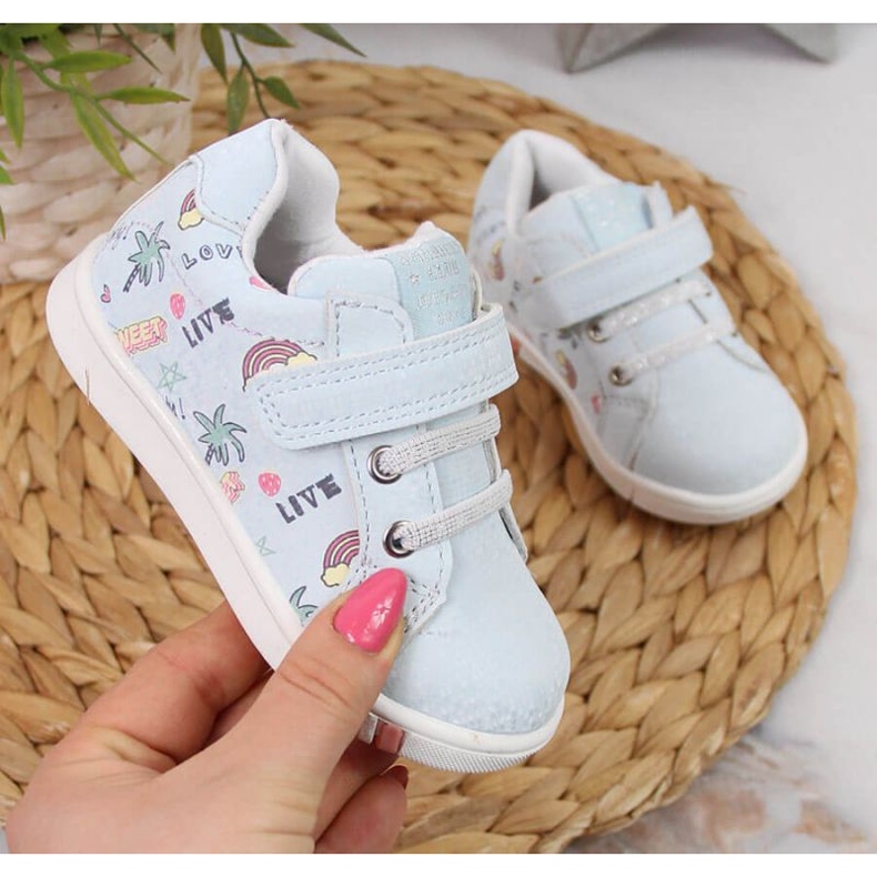 Sportovní boty na suchý zip American Club Jr AM883B modré modrý 1