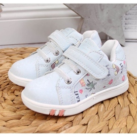 Sportovní boty na suchý zip American Club Jr AM883B modré modrý 2