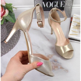 Sandály na vysokém podpatku Sergio Leone W SK374B zlaté zlatý 1