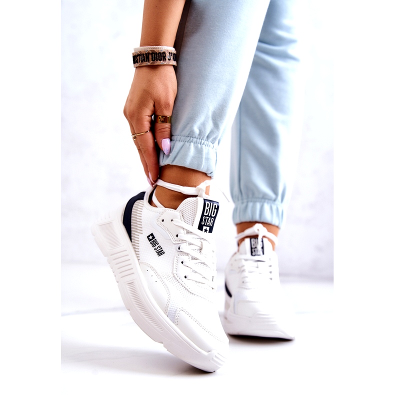 Módní tenisky Sportovní obuv Big Star JJ274596 Bílá bílý 3 Módní tenisky Sportovní obuv Big Star JJ274596 Bílá bílý 3