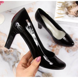 Černé lodičky, lakovaný sloupek Sergio Leone černá 2