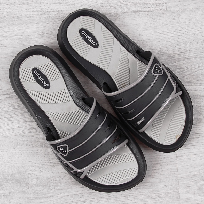 Černé pánské gumové pantofle Atletico černá 1