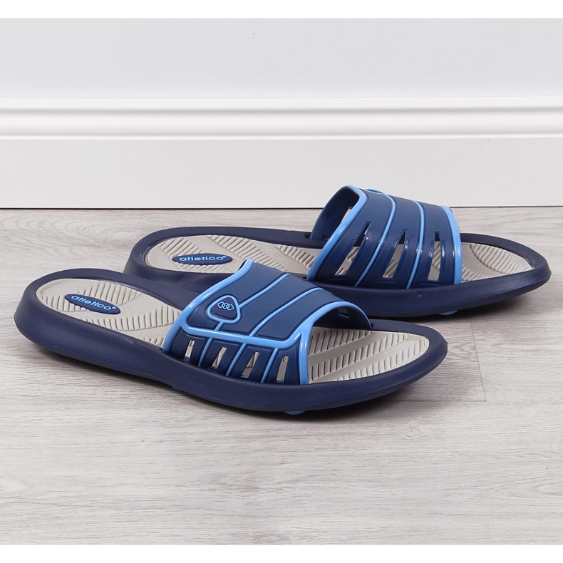 Pánské gumové pantofle Atletico tmavě modré barvy námořnická modrá 1