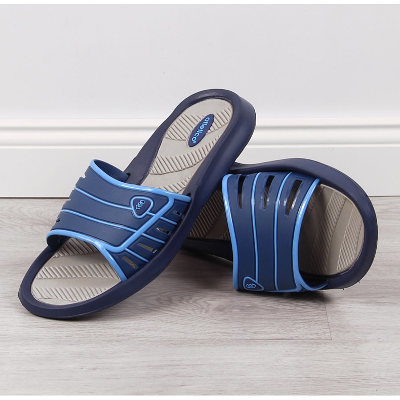 Pánské gumové pantofle Atletico tmavě modré barvy námořnická modrá 2