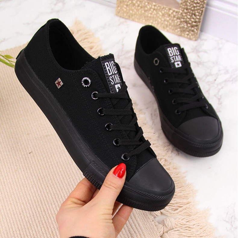 Černé nízké tenisky Big Star AA274009 černý 1