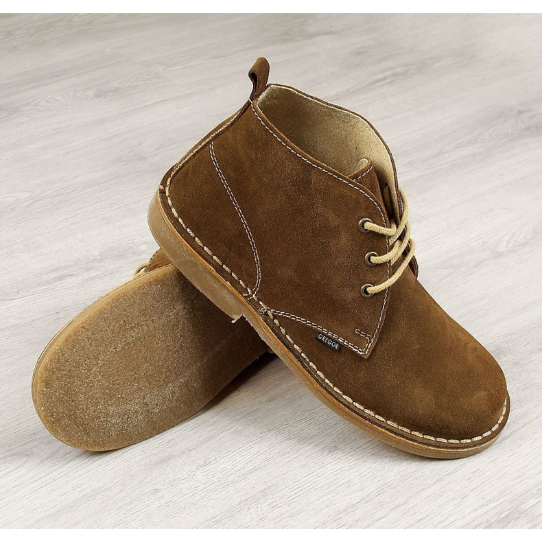 Hnědé kožené pánské kozačky Gregor hnědý 1