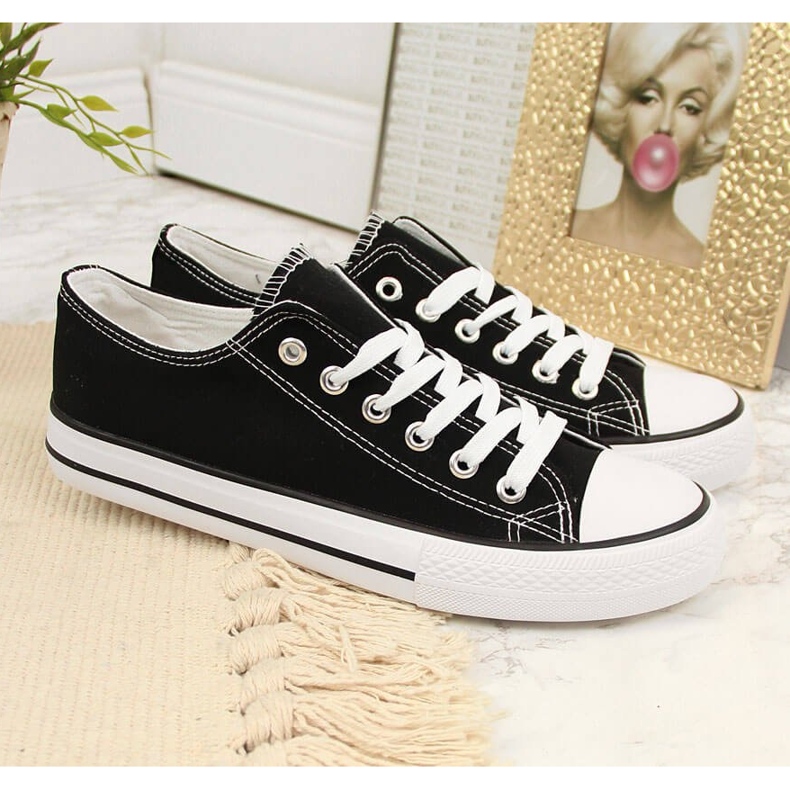 Černé textilní nízké tenisky Atletico černá 2