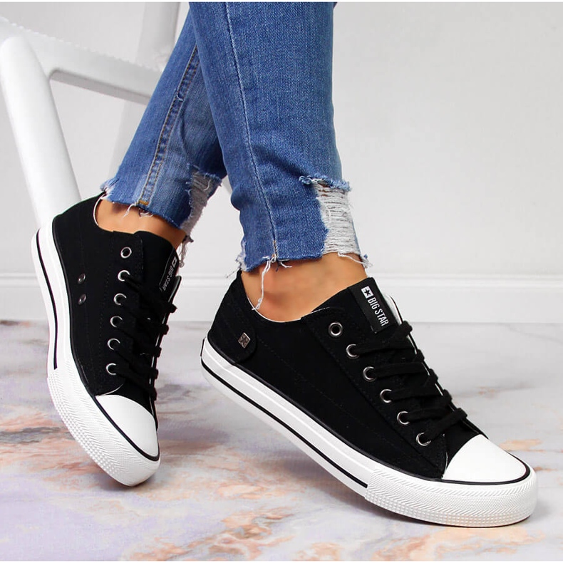 Černé nízké tenisky Big Star DD274338 černá 2