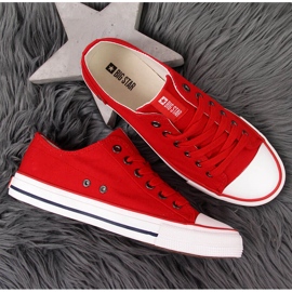 Červené tenisky nízké červené Big Star DD274339 červený 1
