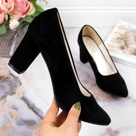 Lodičky na post černé semišové Monique černý 1