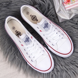 News Nízké bílé textilní tenisky NOVINKA bílý 2