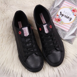 Nízké černé tenisky Cross Jeans z ekologické kůže černá 2