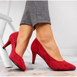 Červené semišové lodičky Sergio Leone červený 1