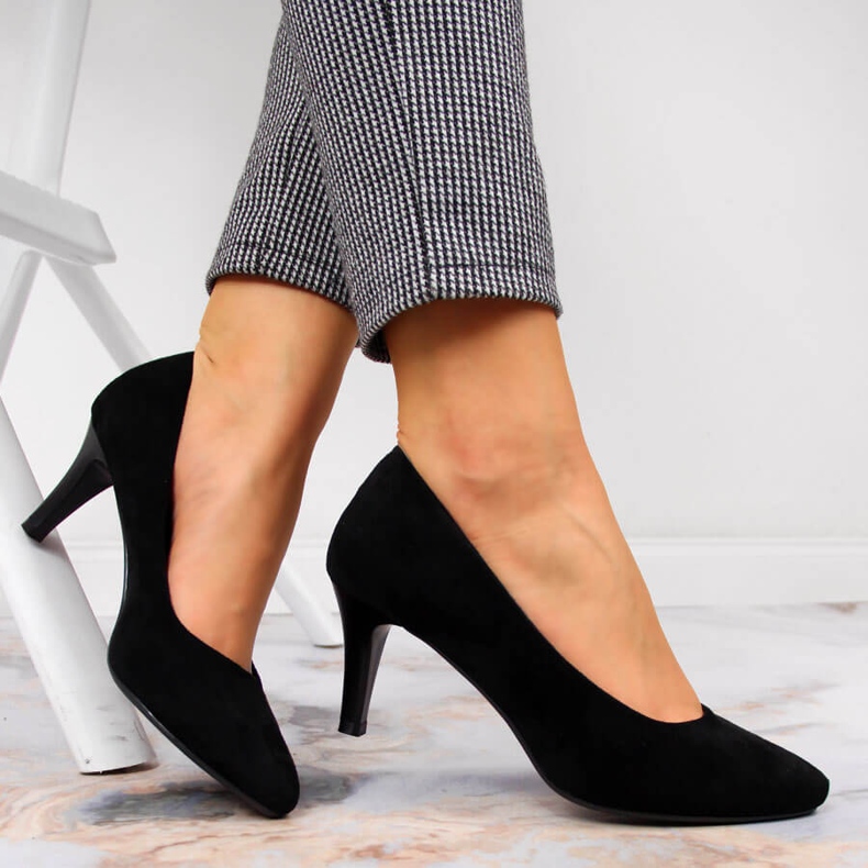 Černé semišové lodičky Sergio Leone černý 2