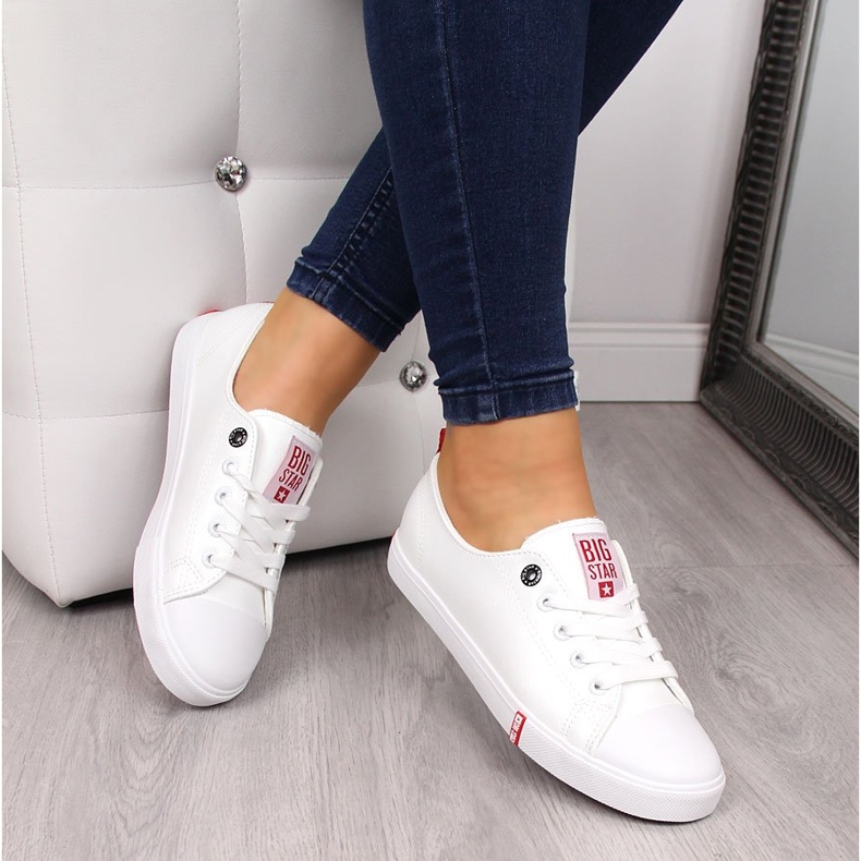 Nízká eko kůže bílá Big Star GG274005 1