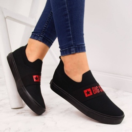 Black Big Star FF274221 dámské slip on černé tenisky černý 1