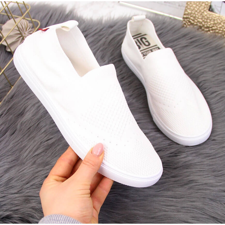 Dámské bílé slip on tenisky Big Star FF274A608 bílý 2