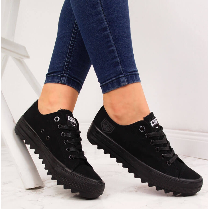 Černé textilní nízké tenisky Big Star FF274248 černá 1 Černé textilní nízké tenisky Big Star FF274248 černá 1