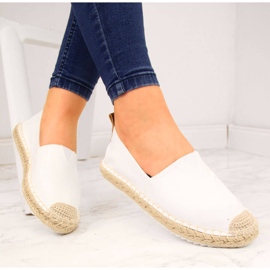 White Big Star HH274493 dámské bílé textilní espadrilky bílý 1