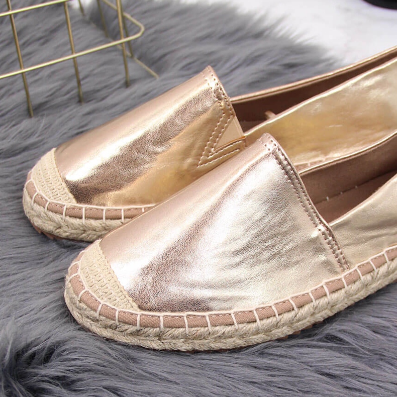 Dámské espadrilky s eko kůží, zlatá Big Star HH274503 zlatý 2 Dámské espadrilky s eko kůží, zlatá Big Star HH274503 zlatý 2